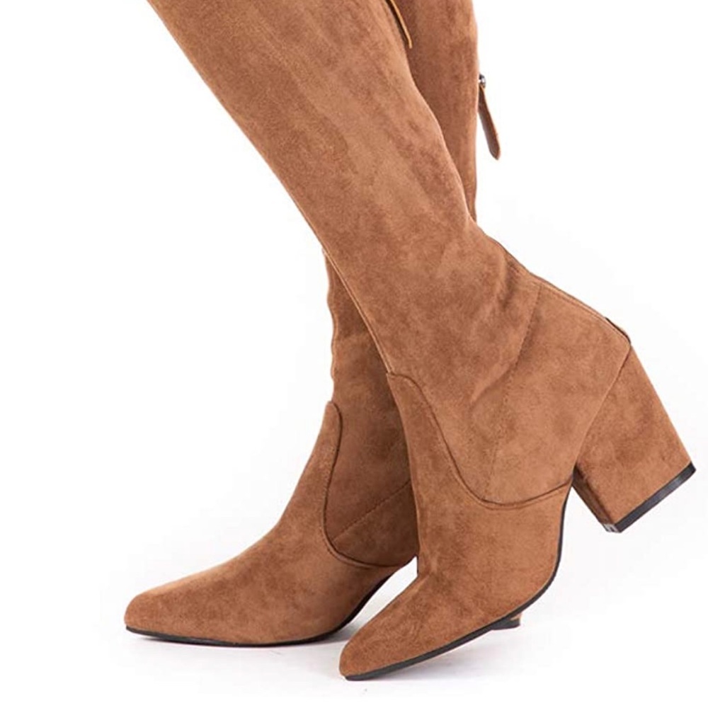 Suede over the knee boots